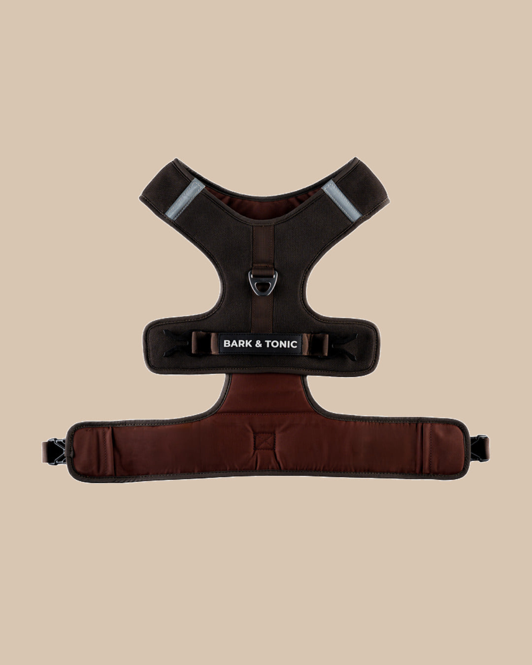 Bark & Tonic Signature cooling dog harness in Espresso (brown)