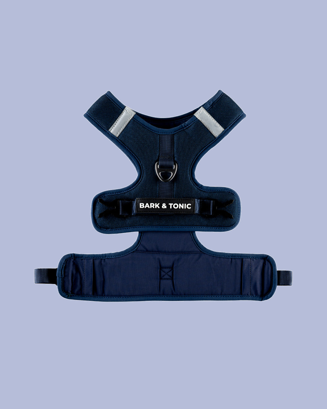 Bark & Tonic Signature cooling dog harness in Nightcap (navy blue)